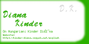 diana kinder business card